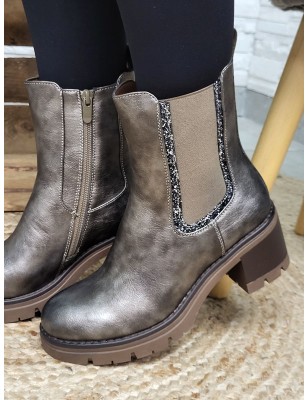 Bottines femme Anael bronze