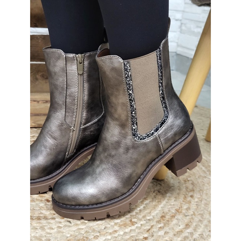 Bottines femme Anael bronze