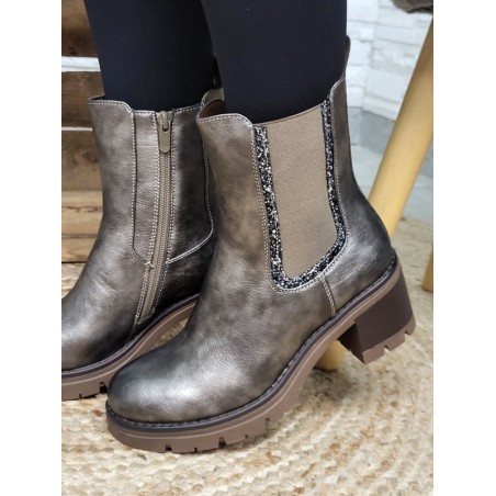Bottines femme Anael bronze