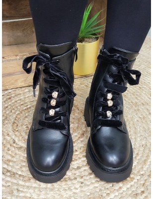 Bottines femme Justina noires