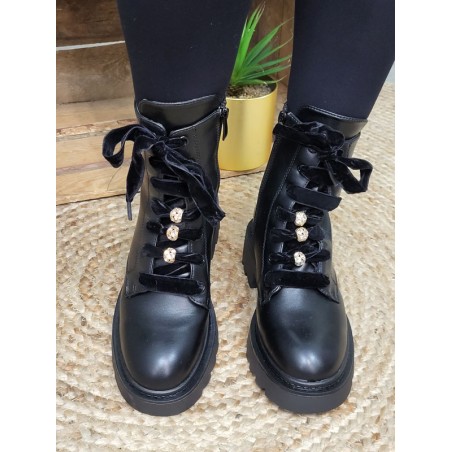 Bottines femme Justina noires