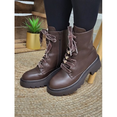 Bottines femme Justina marron