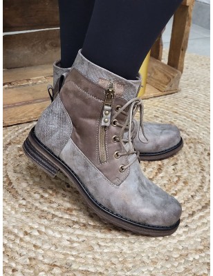 Bottines femme Gaelle taupe