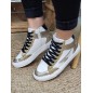 Baskets montantes femme Kaporal Shine blanches