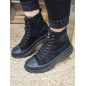 Baskets montantes daim femme LPB Elena noires