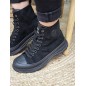 Baskets montantes daim femme LPB Elena noires