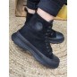 Baskets montantes daim femme LPB Elena noires