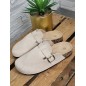 Sabots femme daim basic Maya beiges