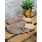Sabots femme daim basic Maya taupe