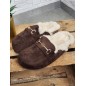 Sabots femme daim fourrés Narnia marron