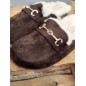 Sabots femme daim fourrés Narnia marron
