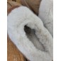 Chaussons femme daim fourrés Mindra beiges