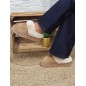 Chaussons femme daim fourrés Mindra beiges