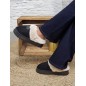 Chaussons femme daim fourrés Mindra noirs