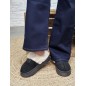Chaussons femme daim fourrés Mindra noirs