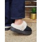 Chaussons femme daim fourrés Mindra noirs