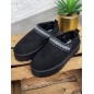 Boots chaussons femme daim fourrées Audrey noires