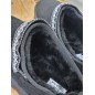 Boots chaussons femme daim fourrées Audrey noires