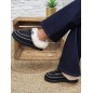 Chaussons femme daim fourrés Indiana noirs Chaussons femme daim fourrés Indiana noirs