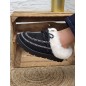Chaussons femme daim fourrés Indiana noirs Chaussons femme daim fourrés Indiana noirs