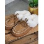 Chaussons femme daim fourrés Indiana camel Chaussons femme daim fourrés Indiana camel