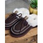 Chaussons femme daim fourrés Indiana marron Chaussons femme daim fourrés Indiana marron