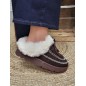 Chaussons femme daim fourrés Indiana marron Chaussons femme daim fourrés Indiana marron