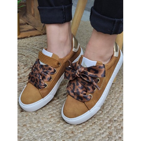 Baskets femme Kaporal Severine camel