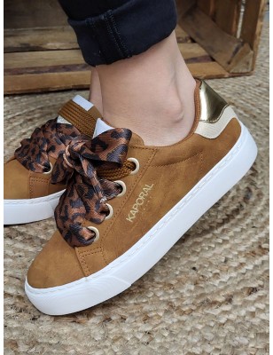 Baskets femme Kaporal Severine camel