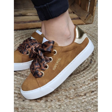 Baskets femme Kaporal Severine camel