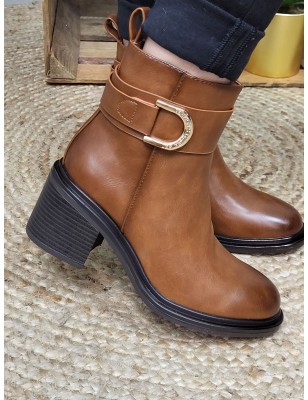 Bottines talon femme LPB Malika camel