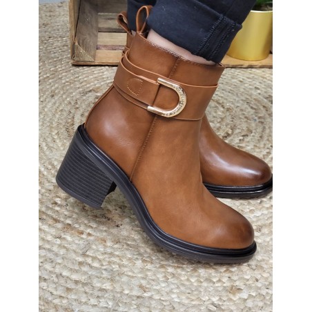Bottines talon femme LPB Malika camel