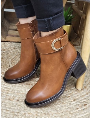 Bottines talon femme LPB Malika camel