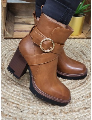 Bottines talon femme LPB Julietta camel