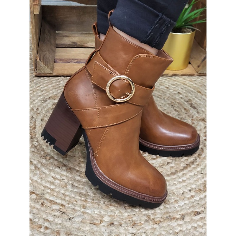 Bottines talon femme LPB Julietta camel Bottines talon femme LPB Julietta camel
