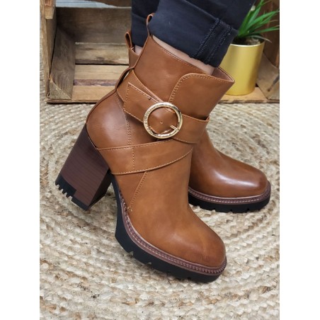 Bottines talon femme LPB Julietta camel