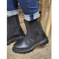 Bottines femme cuir Kaporal Jelly noires
