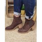 Bottines à talon femme LPB Maena leopard marron