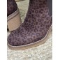 Bottines à talon femme LPB Maena leopard marron