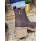 Bottines à talon femme LPB Maena leopard marron
