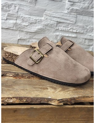 Sabots homme daim basic Meyer taupe