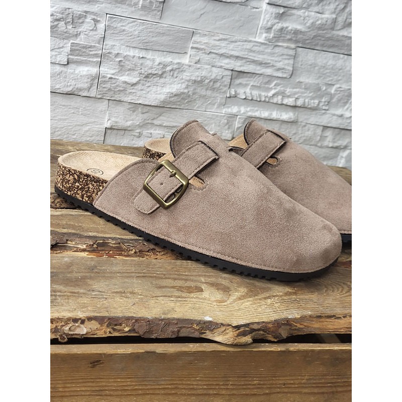 Sabots homme daim basic Meyer taupe