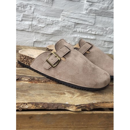 Sabots homme daim basic Meyer taupe