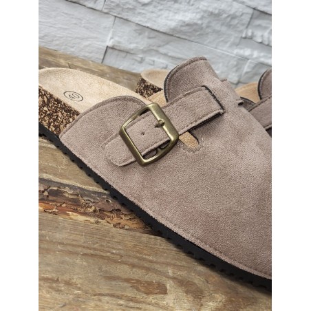 Sabots homme daim basic Meyer taupe