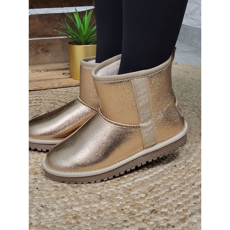 Boots fourrées femme Pepe Jeans Diss Party rose gold Boots fourrées femme Pepe Jeans Diss Party rose gold