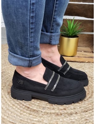 Mocassins femme LPB Jalila noirs