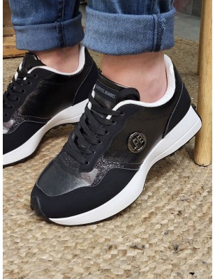 Baskets femme sneakers LPB Ilma noires