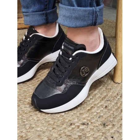 Baskets femme sneakers LPB Ilma noires