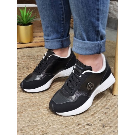 Baskets femme sneakers LPB Ilma noires