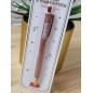 Stylo à paillettes "cocotte" rose